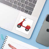 スクーター シール (ノートパソコンとiPhone)