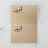 スクーター…バセット犬の子犬…ありがとう！...カード。 サンキューカード (内部)