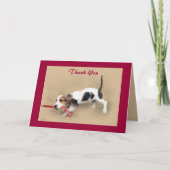 スクーター…バセット犬の子犬…ありがとう!...カード。 サンキューカード (正面)