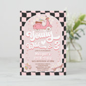 スクーター・ピンク・ヤング・ワイルドと3歳の誕生日 招待状 (スタンド正面)