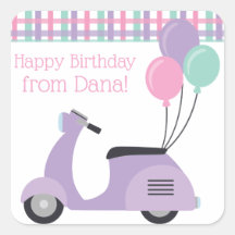 スクーター&プレイドパーソナライズされたシール