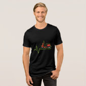 スクーター モペッドの心拍ノベルティ トライブレンドTシャツ (正面全面)
