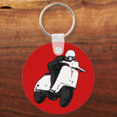 スクーター・レーサー・グレイ・ブラック キーホルダー (正面)