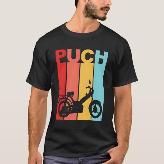 スクーターMoped Puch Maxiスクーター Tシャツ (正面)