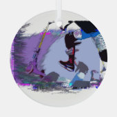 スクートにレーシング – スタントスクーターセラミックオーナメント ガラスオーナメント (裏面)