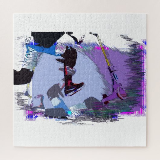 スクートにレース – スタントスクーター ジグソーパズル (縦)