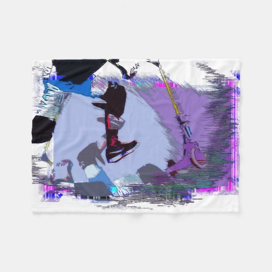 スクートにレース – スタントスクーター フリースブランケット (正面(横))