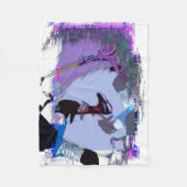 スクートにレース – スタントスクーター フリースブランケット (正面)