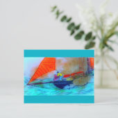 スクーナーズジブの設定 ポストカード (スタンド正面)