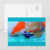 スクーナーズジブの設定 ポストカード (正面/裏面)