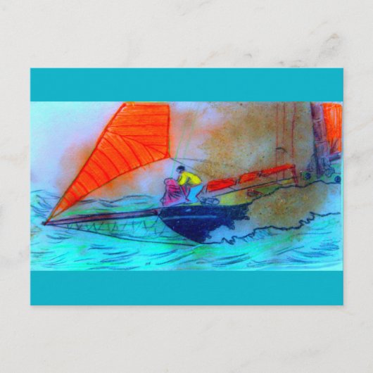 スクーナーズジブの設定 ポストカード (正面)