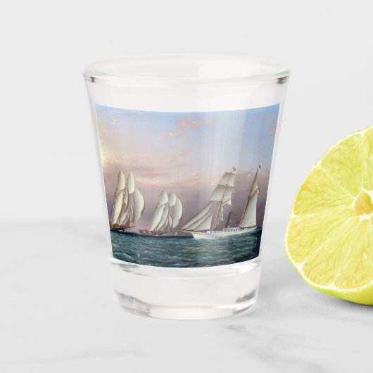 スクーナーズドレッドノーブルとコロンビア1870 ショットグラス (正面)