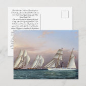 スクーナーズドレッドノーブルとコロンビア1870 ポストカード (正面/裏面)