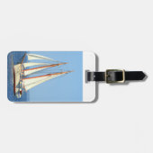 スクーナー型帆走ラベル ラゲッジタグ (正面横)