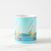 スクーナー船のヨットマグ コーヒーマグカップ (中央)