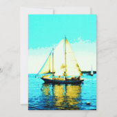 スクーナー船の出航 招待状 (正面)