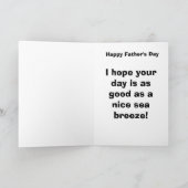 スクーナー船の父の日カード カード (内部)