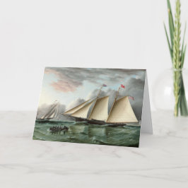 スクーナー船の父の日用カード カード