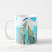 スクーナー船のtopsails コーヒーマグカップ (左)
