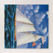 スクーナー船ヨット「アメリカ」by James Bard ジグソーパズル (横)