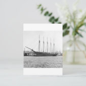 スクーナー船5人、1800代 ポストカード (スタンド正面)