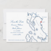 スクーナー〔占星術の〕十二宮図ベリンガムベイWAマップ結婚ズ セーブザデート (正面)