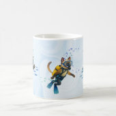 スクーバキャットがダイビング 水中 コーヒーマグカップ (中央)