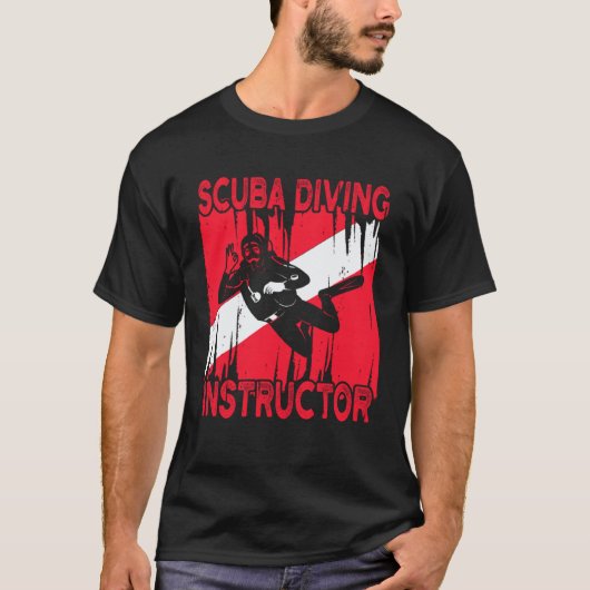 スクーバダイビングインストラクター水中 Tシャツ (正面)