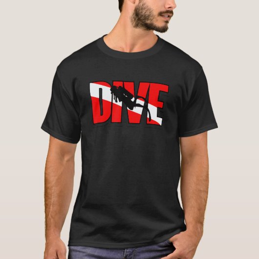 スクーバダイビング -ダイブ旗 Tシャツ (正面)