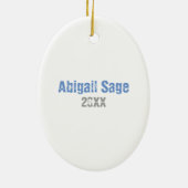 スクーバパーソナライズされたダイバースカルクリスマスホリデー セラミックオーナメント (裏面)