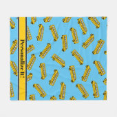 スクーパーソナライズされたルバスのパターン フリースブランケット (正面(横))