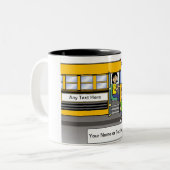 スクーパーソナライズされたルバスドライバー – 女性マンガ ツートーンマグカップ (正面左)