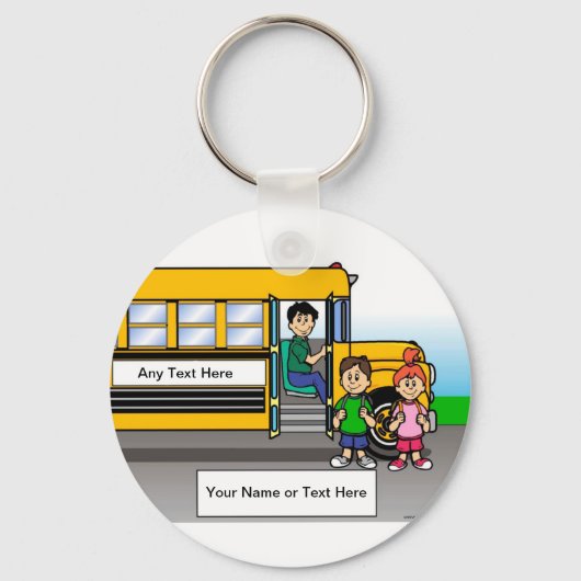スクーパーソナライズされたルバスドライバー – 男性の漫画 キーホルダー (正面)