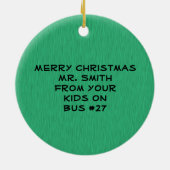 スクーパーソナライズされたルバス/バスドライバギフトオーナメント セラミックオーナメント (裏面)