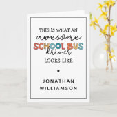 スクーパーソナライズされたル・バス・ドライバーの高おもしろい評価 カード (黄色い花)