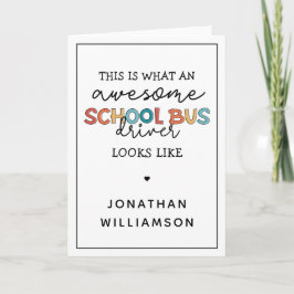 スクーパーソナライズされたル・バス・ドライバーの高おもしろい評価 カード