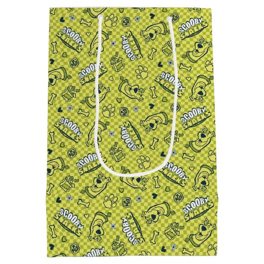 スクービースナックのガロ市松模様にーパターン ミディアムペーパーバッグ (裏面)