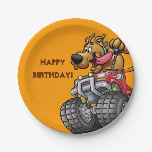 スクービードゥモンスタートラック ペーパープレート (正面)