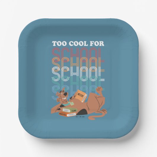 スクービードゥーがクール学校に行き過ぎる ペーパープレート (正面)