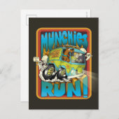 スクービードゥーとシャギー「マンチ走ー!」 ポストカード (正面/裏面)