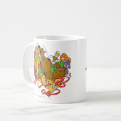 スクービードゥーと集団クリスマス コーヒーマグカップ (正面左)