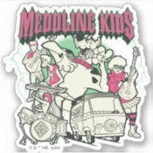 スクービードゥーと集団メドリングキッズパンクバンド シール (正面)