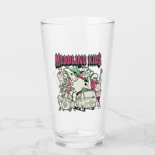 スクービードゥーと集団メドリングキッズパンクバンド タンブラーグラス (正面)