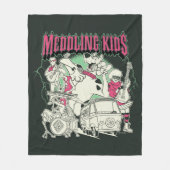 スクービードゥーと集団メドリングキッズパンクバンド フリースブランケット (正面)