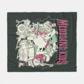 スクービードゥーと集団メドリングキッズパンクバンド フリースブランケット (正面(横))