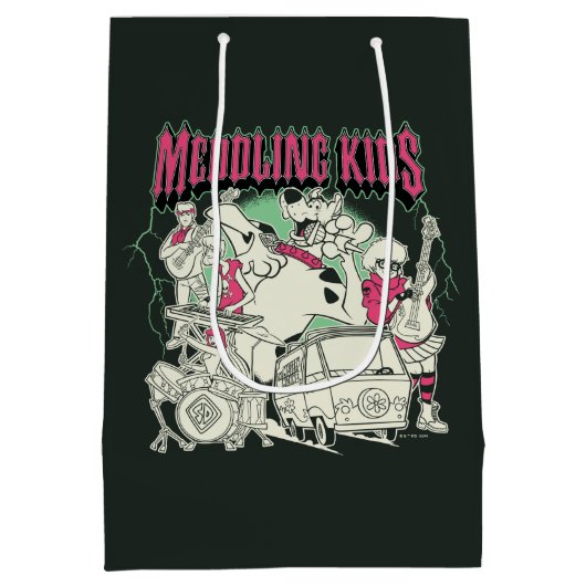 スクービードゥーと集団メドリングキッズパンクバンド ミディアムペーパーバッグ (裏面)