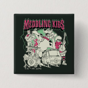 スクービードゥーと集団メドリングキッズパンクバンド 缶バッジ