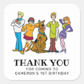 スクービードゥーと集団誕生日ありがとう スクエアシール (正面)