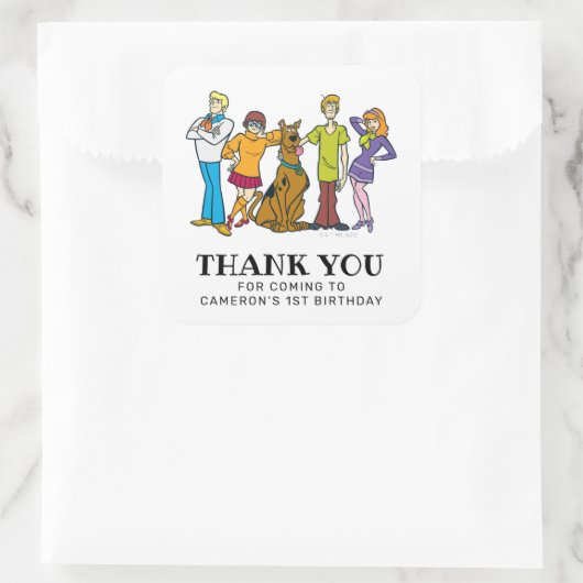 スクービードゥーと集団誕生日ありがとう スクエアシール (バッグ)