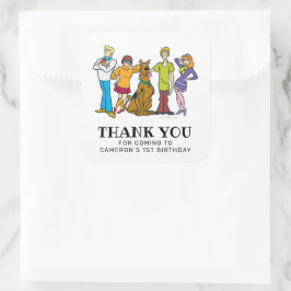 スクービードゥーと集団誕生日ありがとう スクエアシール